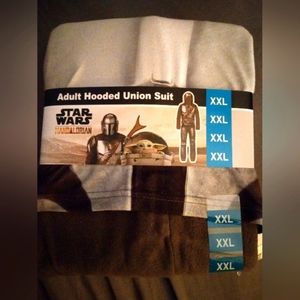 Disney Starwars Mandalorian adult Hooded union suit Nwt size xxl
